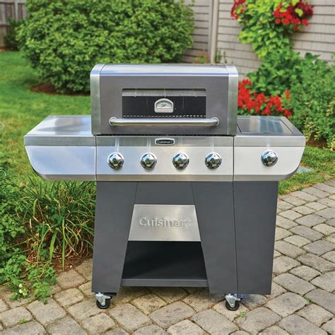 Cuisinart Deluxe Four Burner Propane Gas Grill With Side Burner
