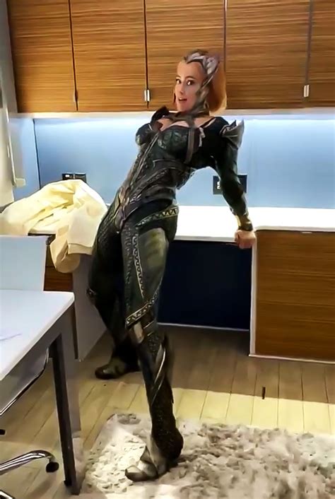 Justice League Star Amber Heard Shares New Set Video Of Mera Costume