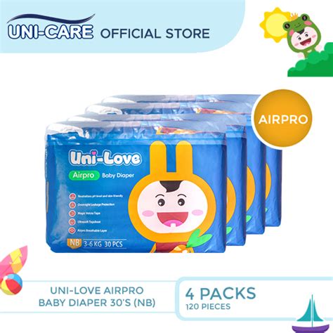 Unilove Airpro Baby Diaper 30s Newborn Pack Of 4 Shopee Philippines
