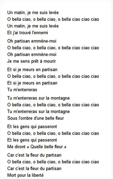 Bella Ciao Chant Des Partisans Italiens