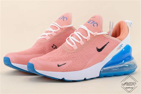 Fresh Nike Air Max 270 Flyknit Coral Stardustroyal Blue Casual Shoe
