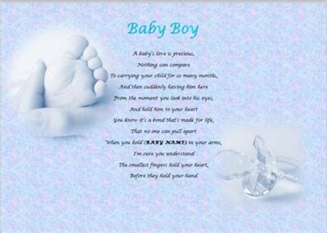 Baby Boy T New Baby Personalised Keepsake Poem Ebay Baby Poems