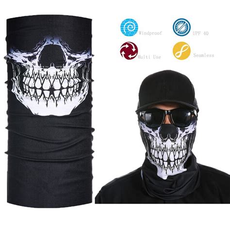 Tubular Seamless Skull Bandana Face Mask In Scarves From Mens Clothing