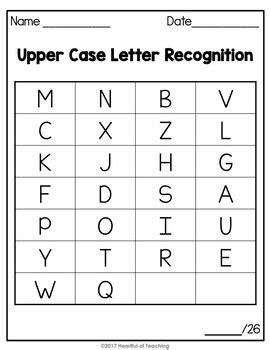 Preschool letter learning has never been this . Letter Recognition Assessment by Heartful of Teaching | TpT