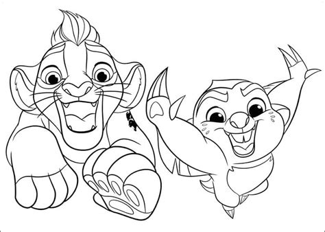 Kion And Bunga From Lion Guard Coloring Page Download Print Or Color Online For Free