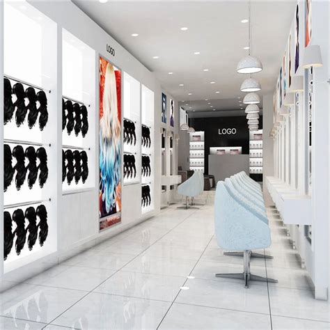 Hair Salon Store Display Furniture Wig Retail Showcase For Sale