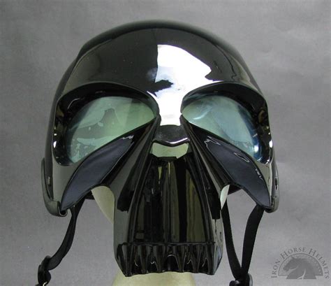 Dot Gloss Skull Motorcycle Biker Half Helmet Helmets Helmets