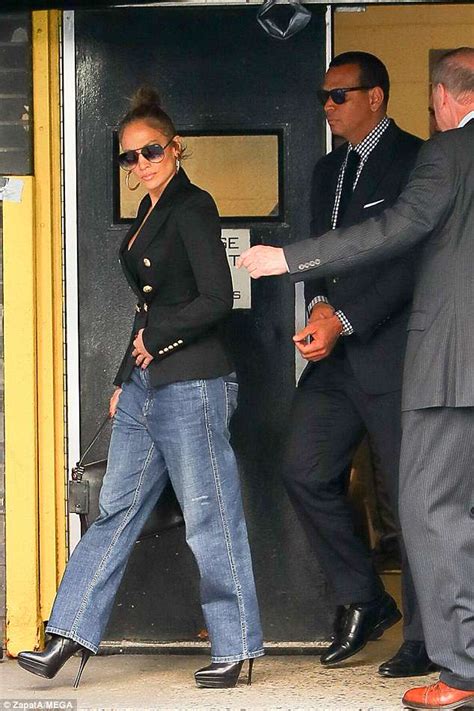 Jennifer Lopez Shows Off Her Cleavage In Busty Display As She Leaves