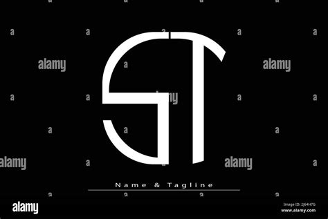 Alphabet Letters Initials Monogram Logo St Ts Stock Vector Image