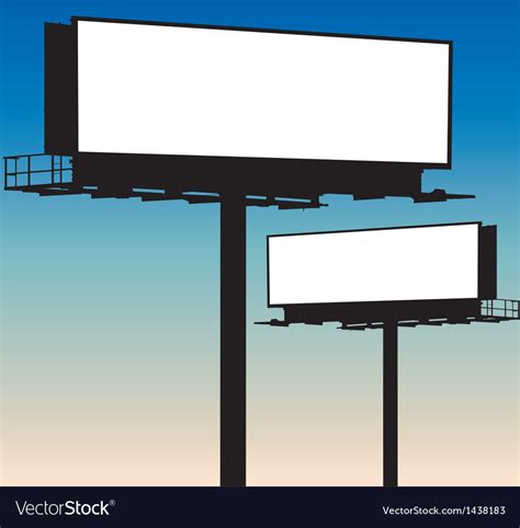 Blank Billboard Royalty Free Vector Image Vectorstock