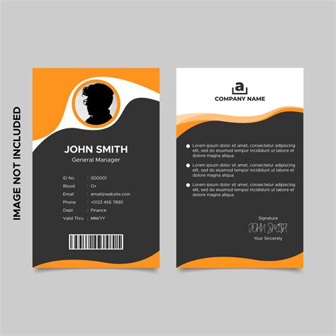 More appointments will be added as they become available and as more idnyc enrollment centers open at locations across the five boroughs. Black Orange Employee Id Card Template 830620 - Download Free Vectors, Clipart Graphics & Vector Art