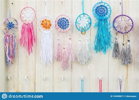Colorful Handmade Dream Catchers Hanging Stock Image Image Of Item