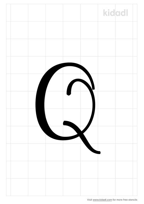 Free Cursive Letter Q Stencil Stencil Printables Kidadl