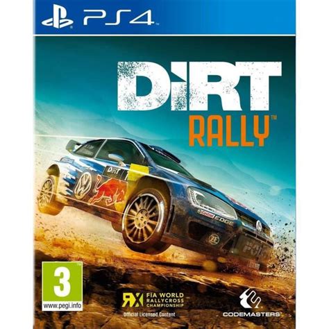 Codemasters n'a maintenant plus à faire ses preuves en matière de course automobile. Dirt Rally Jeu PS4 - Achat / Vente jeu ps4 Dirt Rally PS4 ...