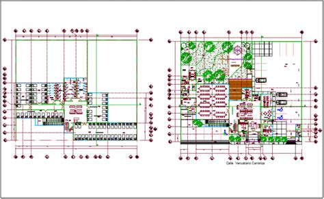 Floor Plan View Of Hospital Design Dwg File