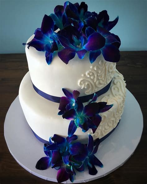wedding cake blue orchid wedding cake blue wedding blue orchid wedding blue orchids