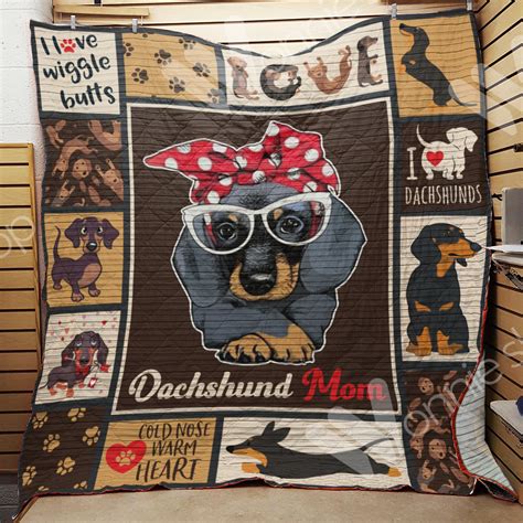 Dachshund Dog Blanket Au0602 85o35 Featured Quilts