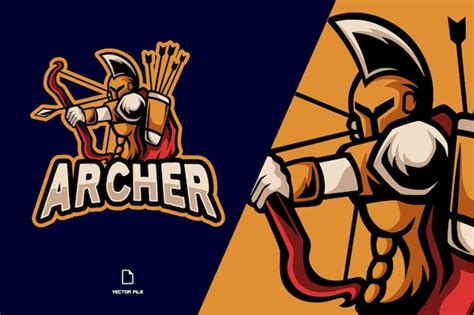Premium Vector Spartan Archer Mascot Logo For Game Team