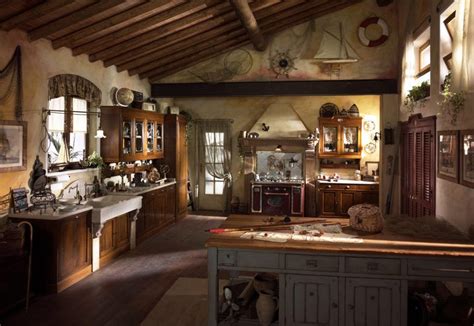 Kitchenearthy Old Traditional Kitchen With Slanted Wood