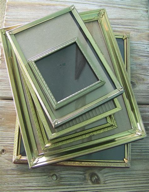 Beautiful Collection Of 6 Vintage Brass Picture Frames Art Etsy