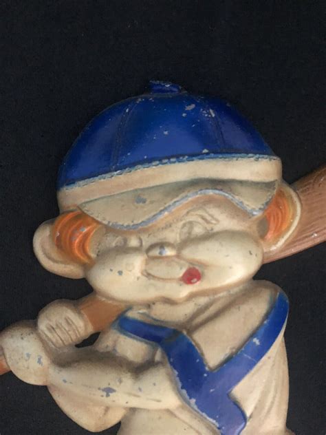 Sexton Metal Baseball Player Vintage Hanging Decoration Ebay
