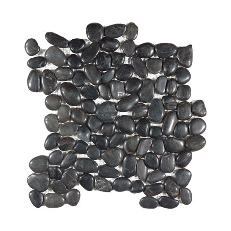 Black Marble Pebble 12 X 12 Flat Matte And More Stone And Tile Shoppe