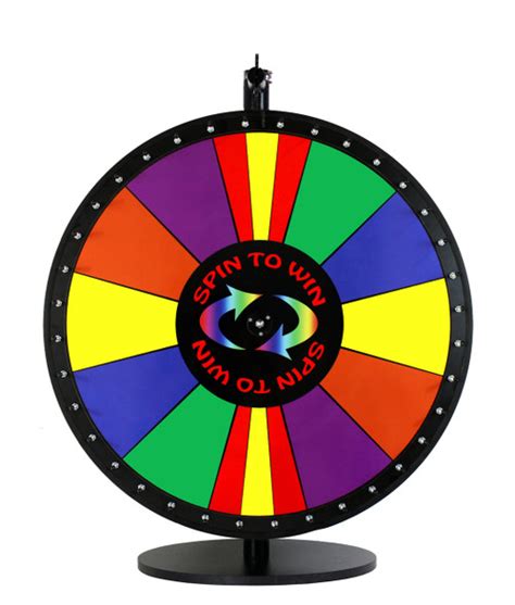 24 Inch Color Dry Erase Prize Wheel Spinning Designs