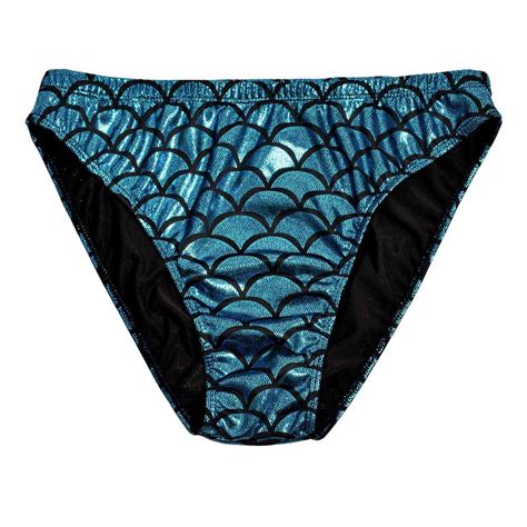 buy kepblom women shiny metallic panty briefs high cut ballet dance underwear shorts mermaid