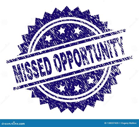 Grunge Textured Missed Opportunity Stamp Seal Stock Vector