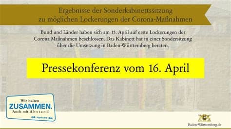 Alle geschäfte dürfen wieder öffnen. Pressekonfernz zur aktuellen Corona-Lage in Baden ...