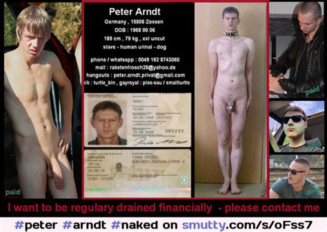 Peter Arndt Naked Nackt Sex Gay Fag Exposed Slave Sklave