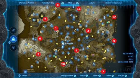 Zelda Tears Of The Kingdom All Dragon Tears Memory Locations Geoglyphs Map Nintendo Life