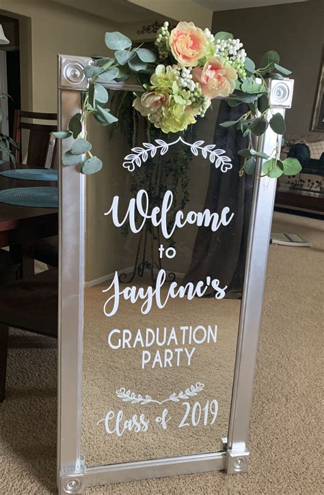 Grad Party Welcome Sign Modern Graduation Welcome Sign Graduationparty Graduation Signs