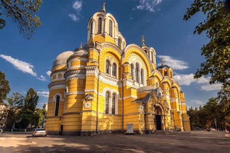 S St Vladimir Kathedrale Winter Kiew Ukraine Stockfoto Bild Von