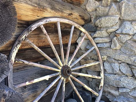 Wagon Wheel Mammoth Old Wheel Built Structure Outdoors Building