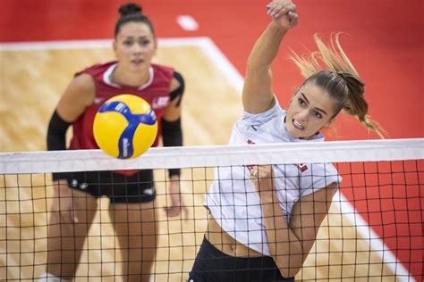 Canadian Women Take First Loss At Olympic Volleyball Qualifier To Dominican Republic Vancouver