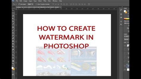 How To Make Watermark In Photoshop Youtube