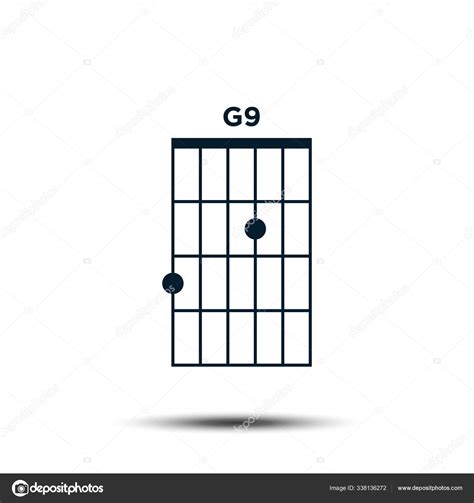 G9 Basic Guitar Chord Chart Icon Vector Template Stock Vector Image By