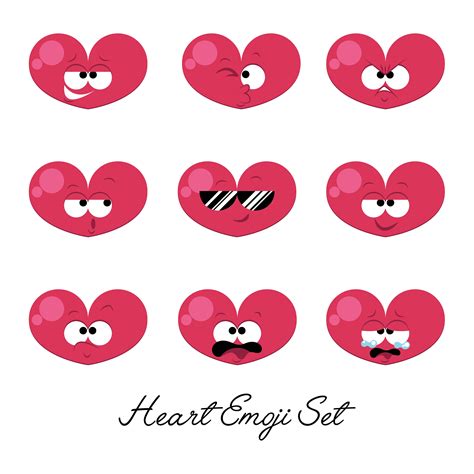 Heart Emoji Set Vector 175145 Vector Art At Vecteezy