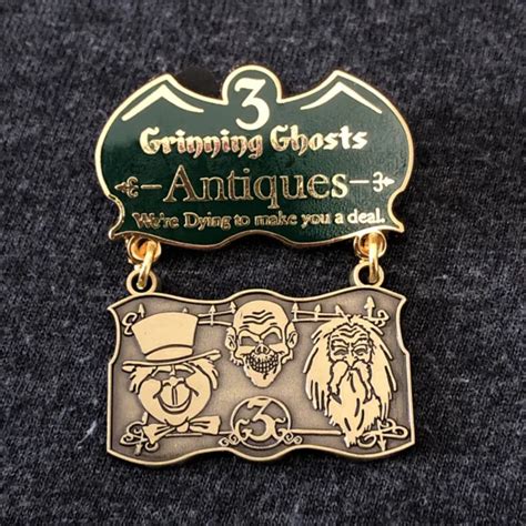 Disney Pins Haunted Mansion 3 Grinning Ghosts Antiques Gus Phineas Le