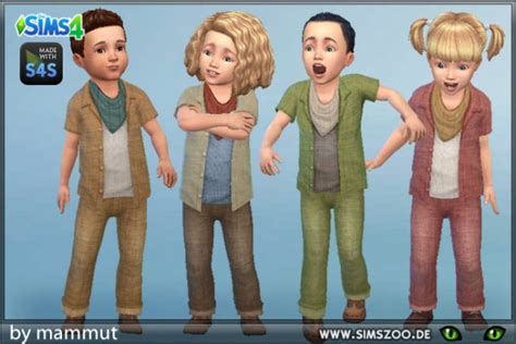 Blackys Sims 4 Zoo Shirt And Pants For Toddlers By Mammut Sims 4