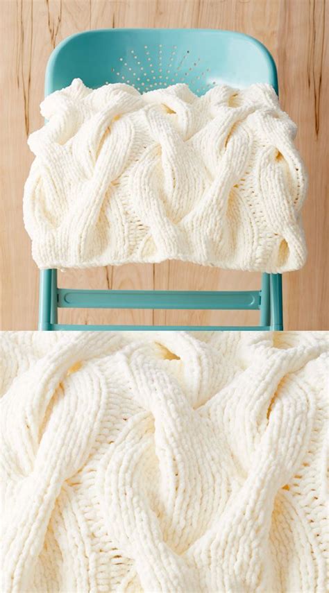 10 Free Chunky Cable Knit Blanket Patterns