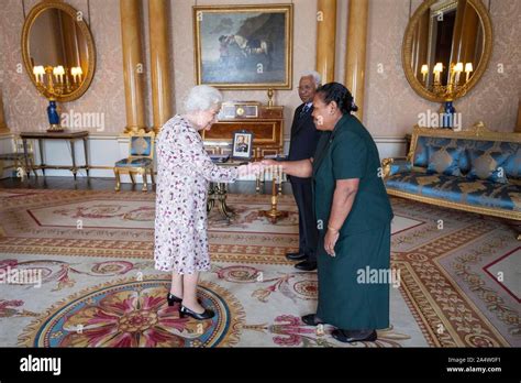 Queen Elizabeth Ii Receives The Governor General Of The Solomon Islands