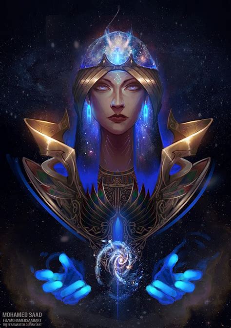 goddess of the sky by mohamed saad r celestialbodies imaginaryimmortals fantasy character