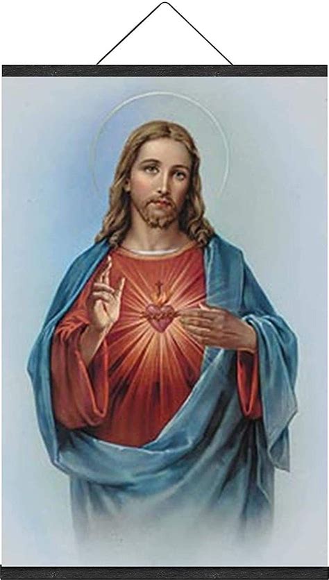 1366x768px 720p Free Download Sacred Heart Of Jesus Christ Portrait