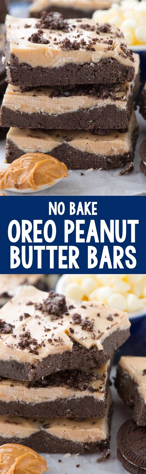 No Bake Oreo Peanut Butter Bars Recipe Peanut Butter