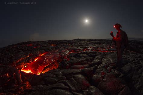 HAWAIIAN LAVA DAILY: Hawaiian molten lava continues from crater to sea