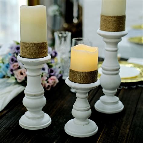 Wooden Pillar Candle Holders Candle Pedestals Efavormart