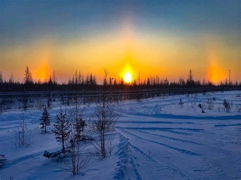 Surreal Sun Dog Phenomenon Lights Up The Sky Of Western Siberia In