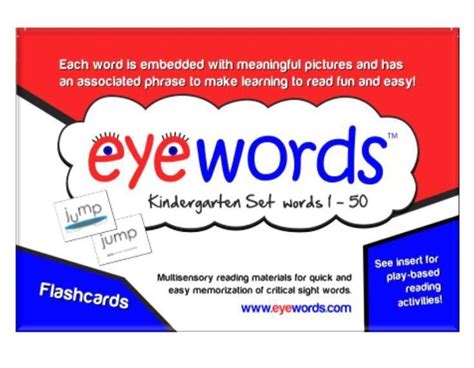 Eyewords Multisensory Sight Words 1 50 Flashcards Wordwall Words